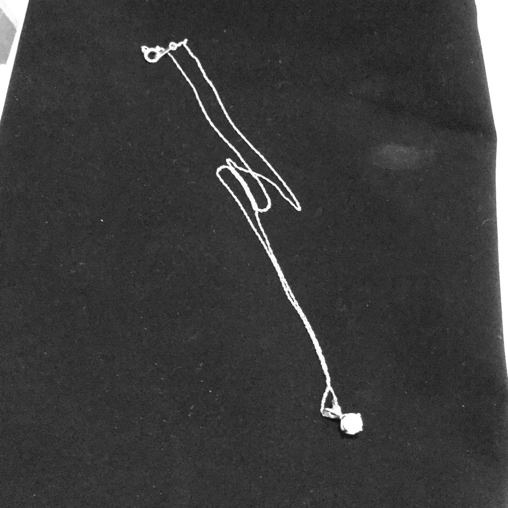 Solitaire diamond necklace 5/8 Carat White Gold